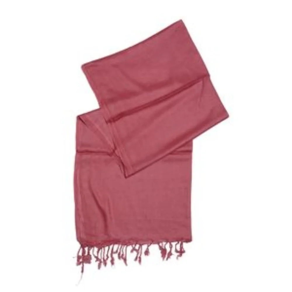 Berry Maroon Modal Scarf Fringe Matty Weave Lightweight Wrap NWT